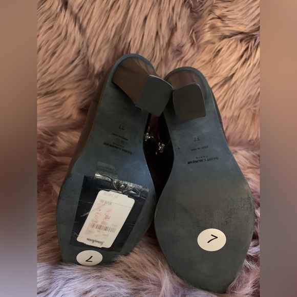 Saint Laurent Black Leather Ankle Boots Size 7 - Picture 4 of 4